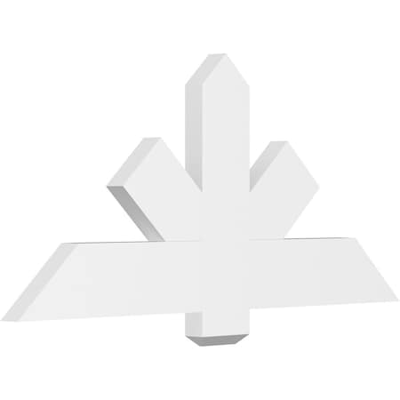 Ekena Millwork Kennewick Architectural Grade PVC Gable Bracket, 48"W x 22"H x 2"D x 6"F, 11/12 Pitch GBP048X22X0206KEN00